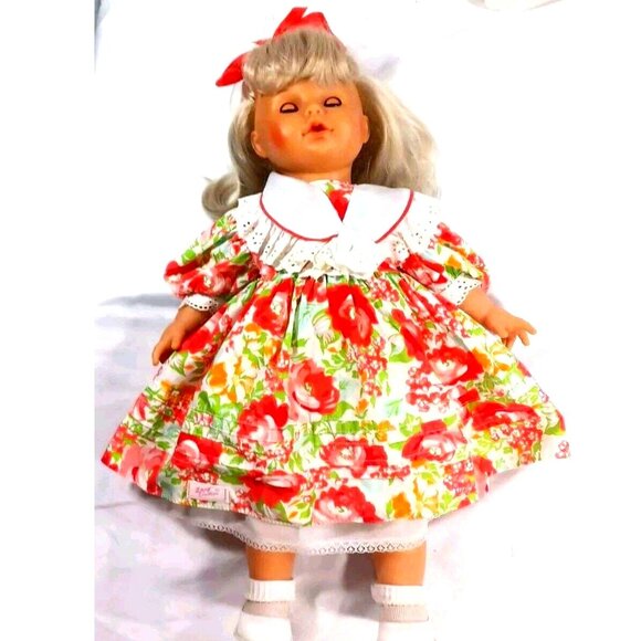 Max Zapf Creation Ballica Doll Twins ? Vintage 1980s 20" Ribbons and Lac… - Picture 5 of 16